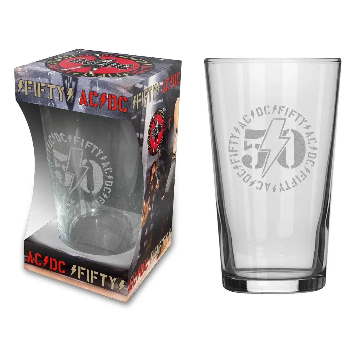 ACDC - Beer Glass - Pint - 50 Years