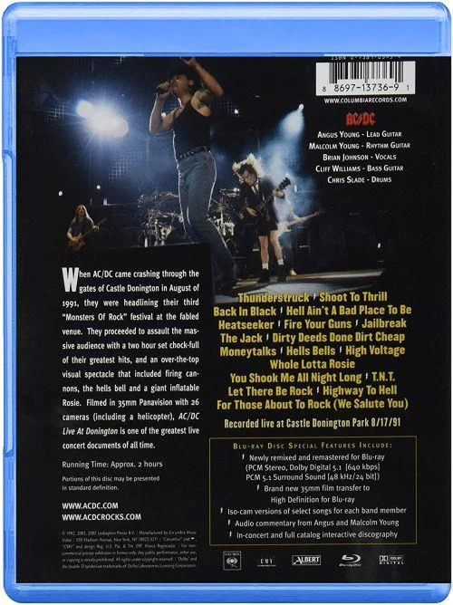 ACDC - Live At Donington (RA/B/C) - Blu-Ray - Music - Image 2