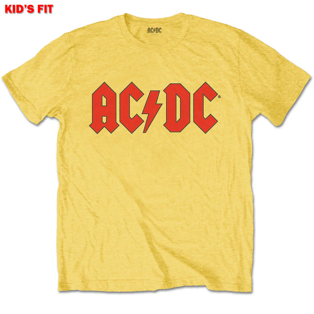ACDC - Logo Toddler and Youth Yellow Shirt - 100% Official Merchandise