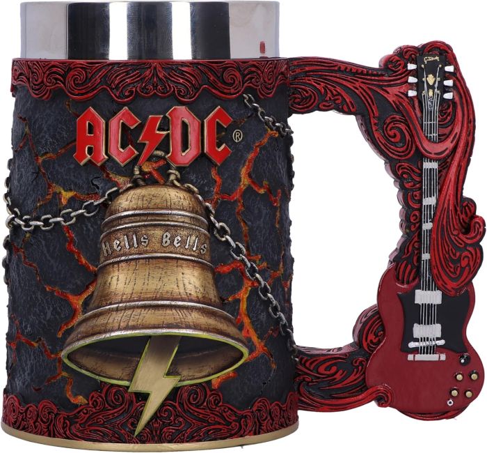 ACDC - Tankard Hells Bells - Pint (560ml) 14.5cm high quality resin cast w. removable stainless steel insert - Image 2