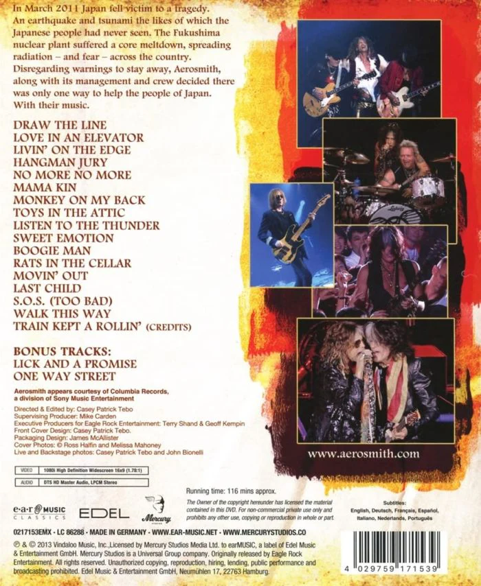 Aerosmith - Rock For The Rising Sun (2022 Deluxe Ed. digipak reissue) (RA/B/C) - Blu-Ray - Music - Image 2
