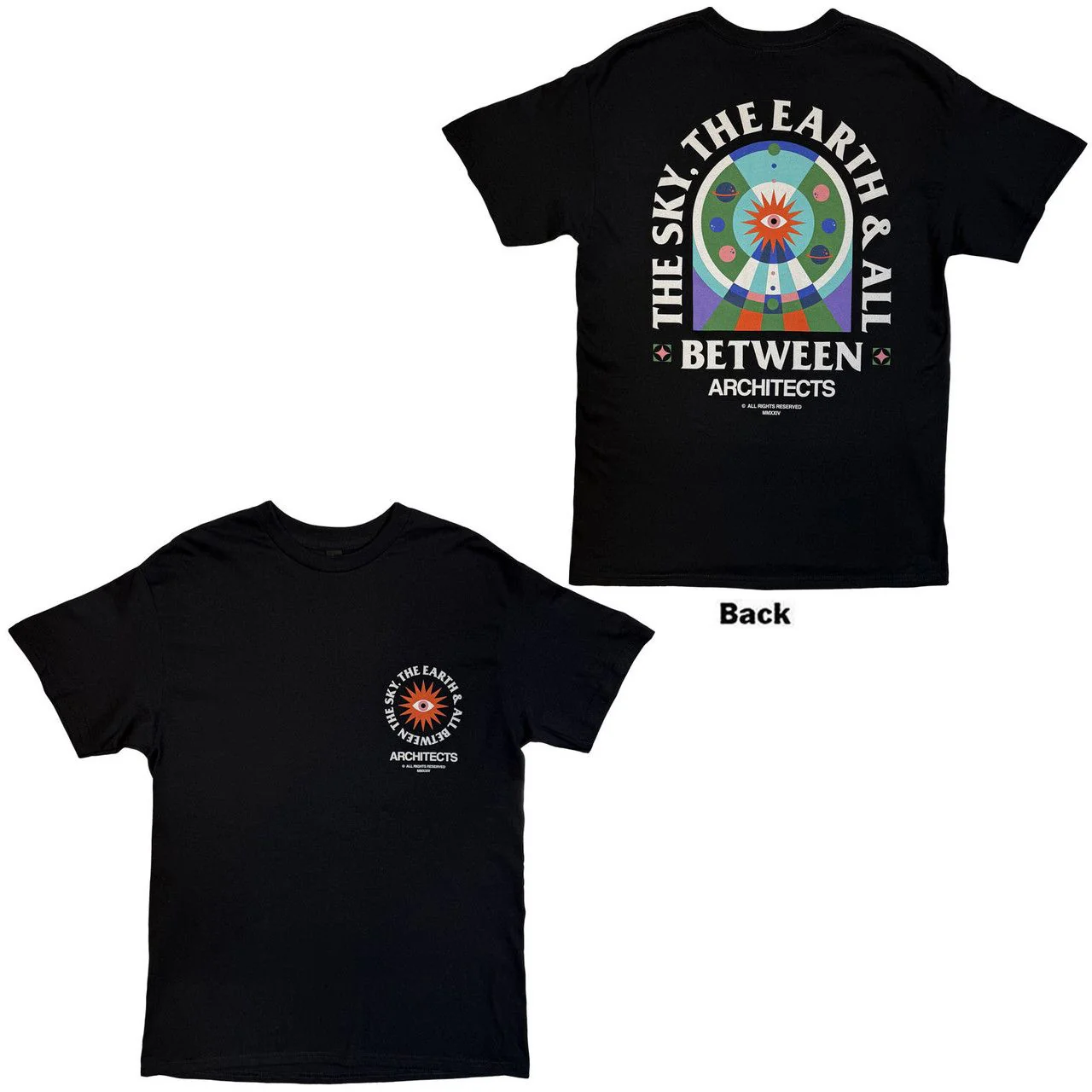 Architects - Solar System Black Shirt- 100% Official Merchandise