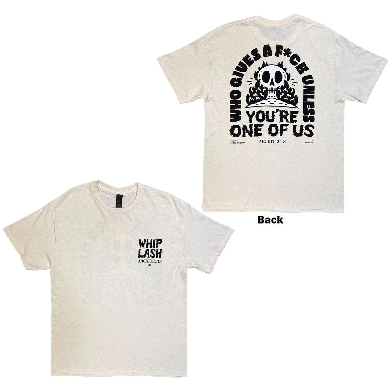 Architects - Who Gives A F*ck Natural Shirt - - 100% Official Merchandise
