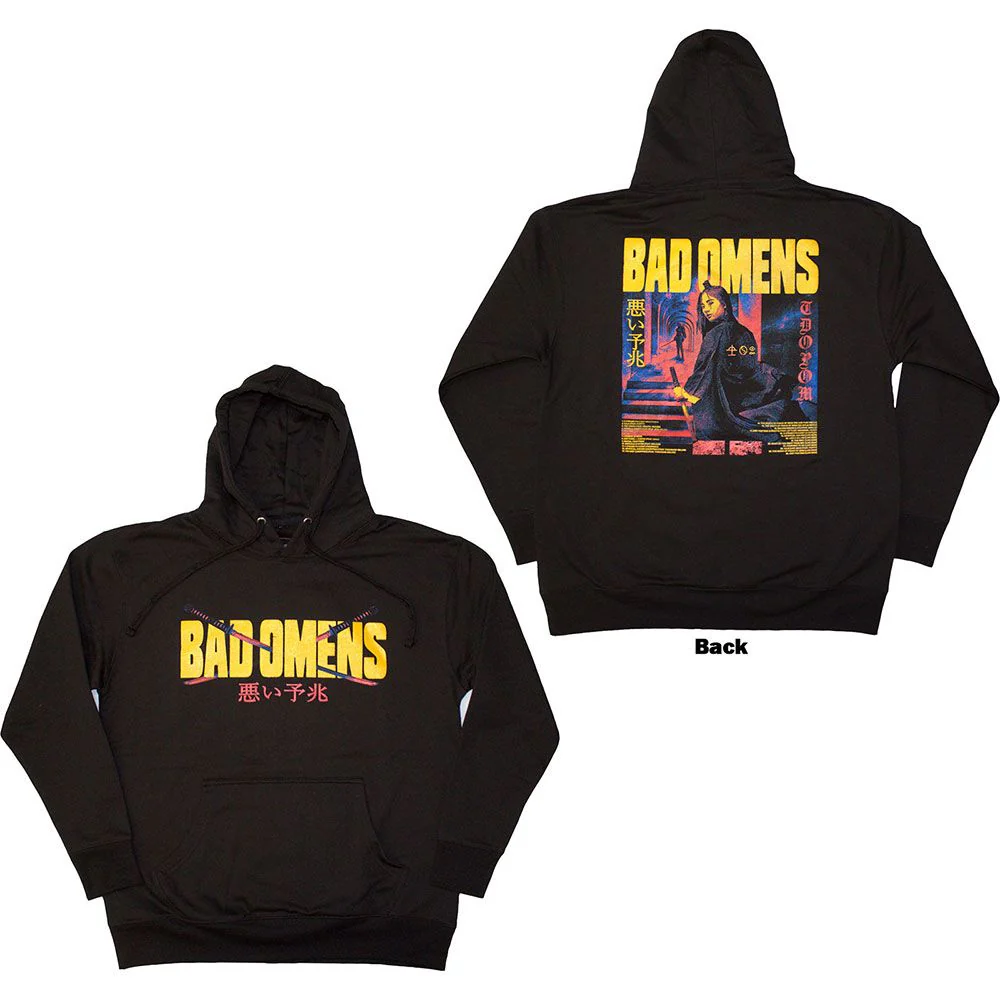 Bad Omens - Pullover Black Hoodie (Samurai Woman) - 100% Official Merchandise