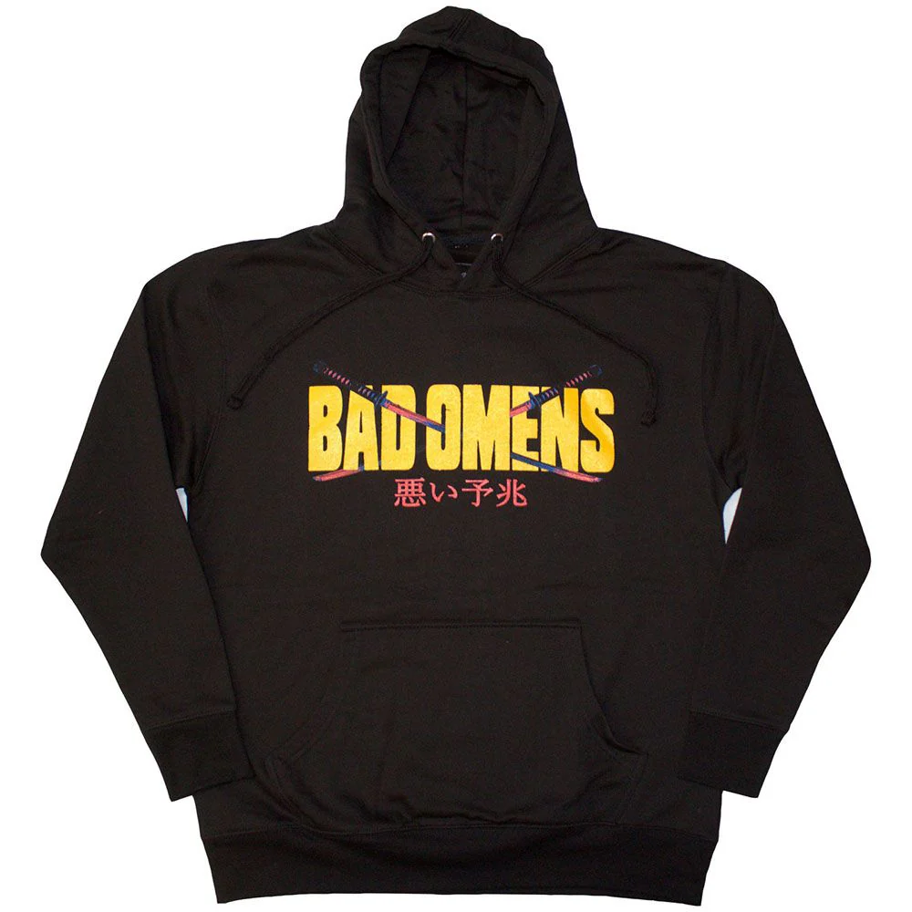 Bad Omens - Pullover Black Hoodie (Samurai Woman) - 100% Official Merchandise - Image 2