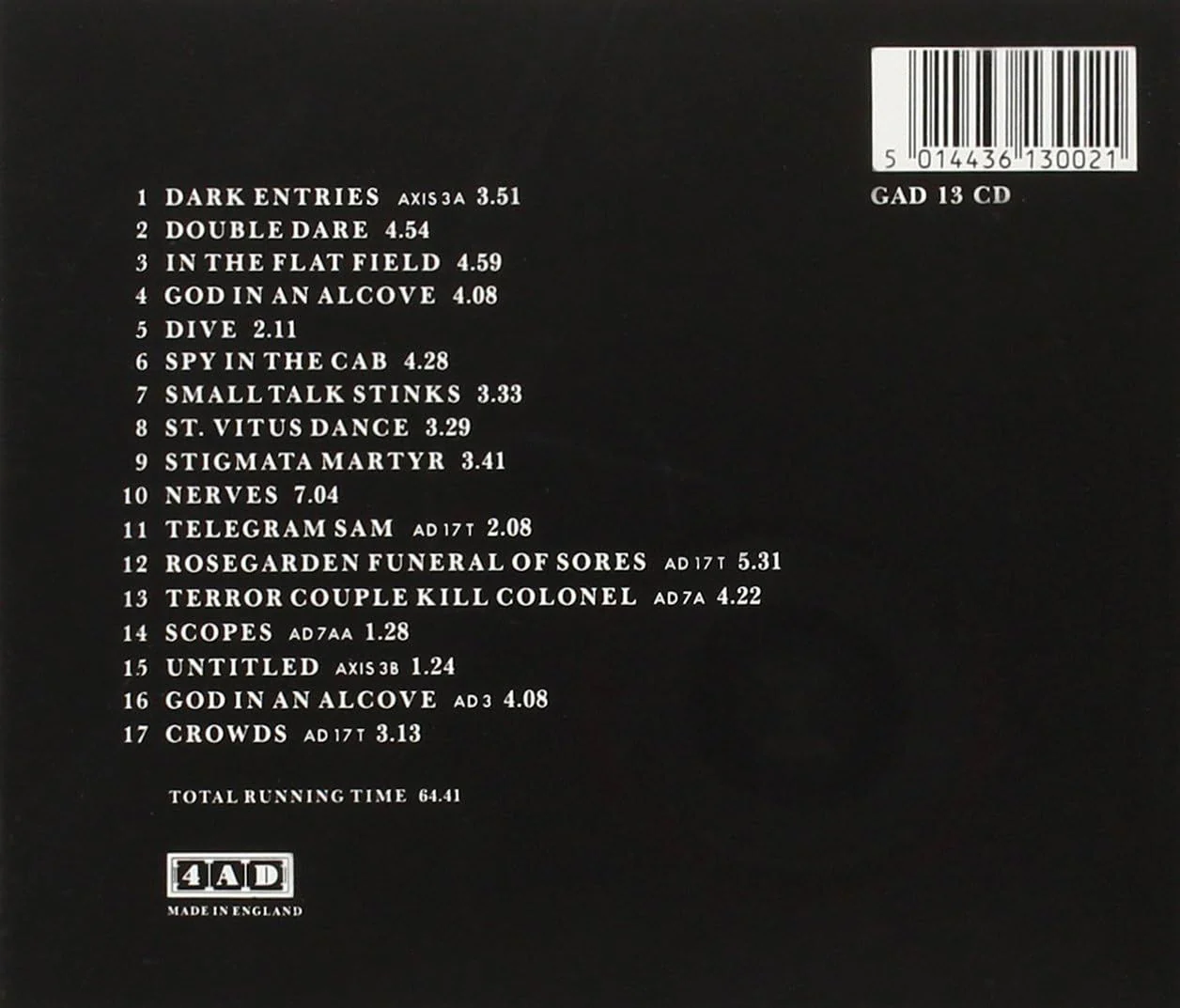 Bauhaus - In The Flat Field (2004 remastered reissue with 8 bonus tracks) - CD - New - Image 2