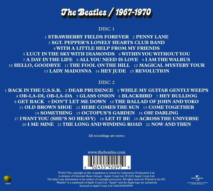 Beatles - 1967-1970 (2023 2CD reissue with 9 bonus tracks inc. Now And Then) - CD - New - Image 2