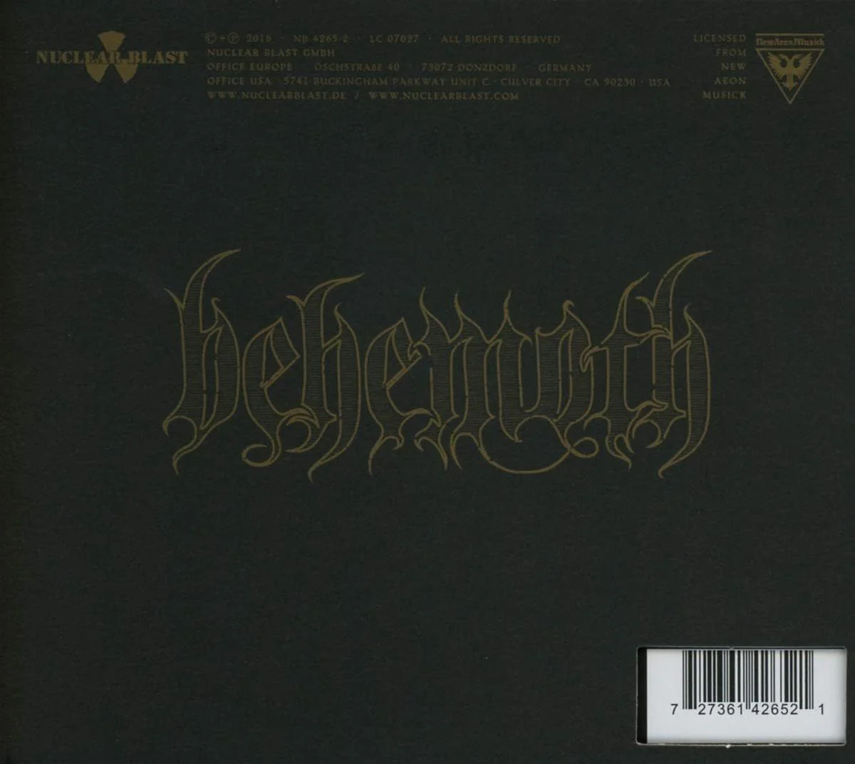 Behemoth - I Loved You At Your Darkest (w. slipcase)- CD - New - Image 2