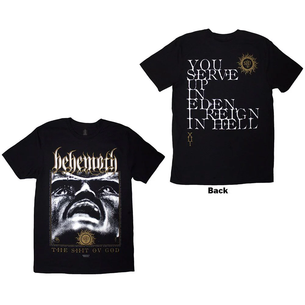 Behemoth - The Shit Of God Reign In Hell Black Shirt - 100% Official Merchandise