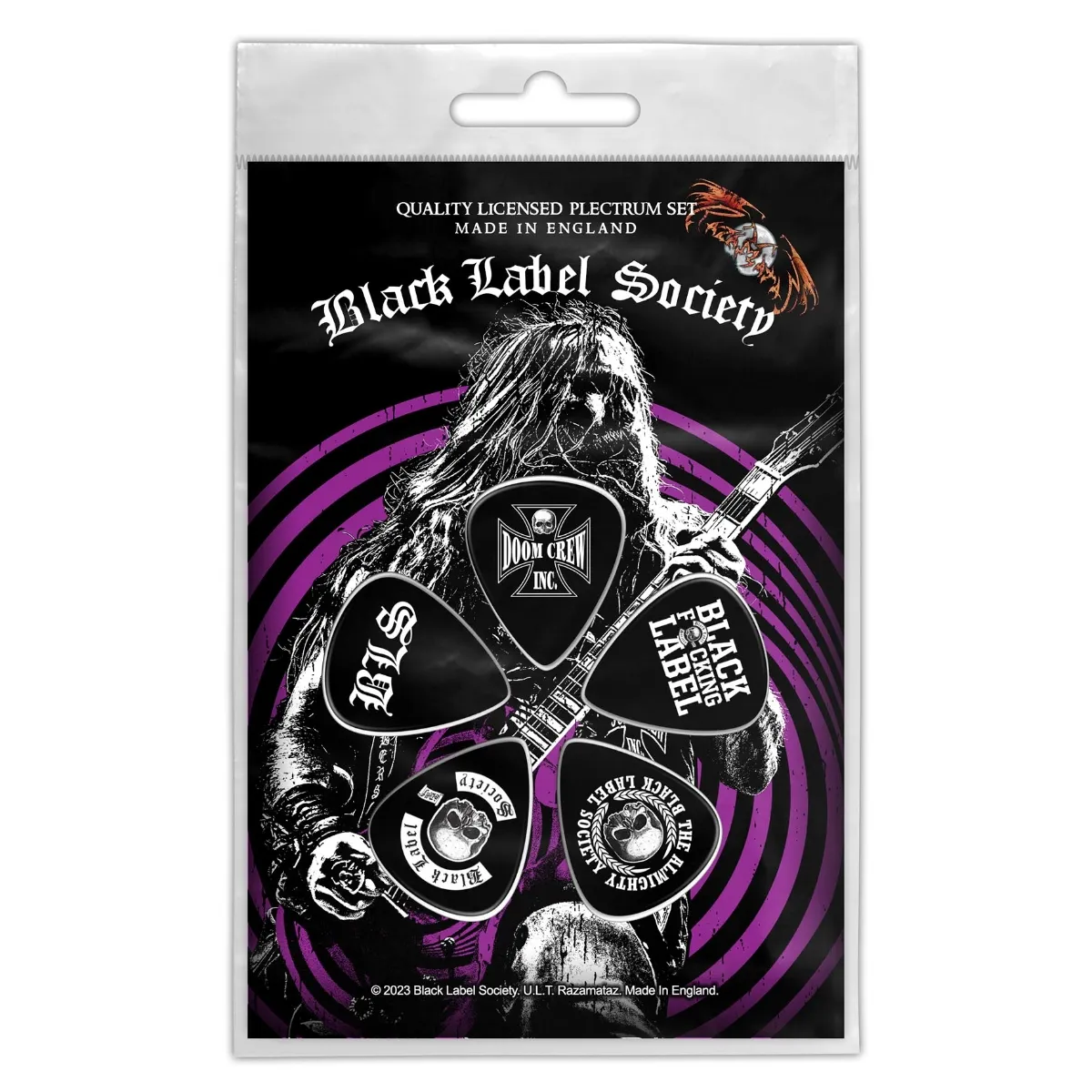 Black Label Society - 5 x Guitar Picks Plectrum Pack - Zakk Wylde