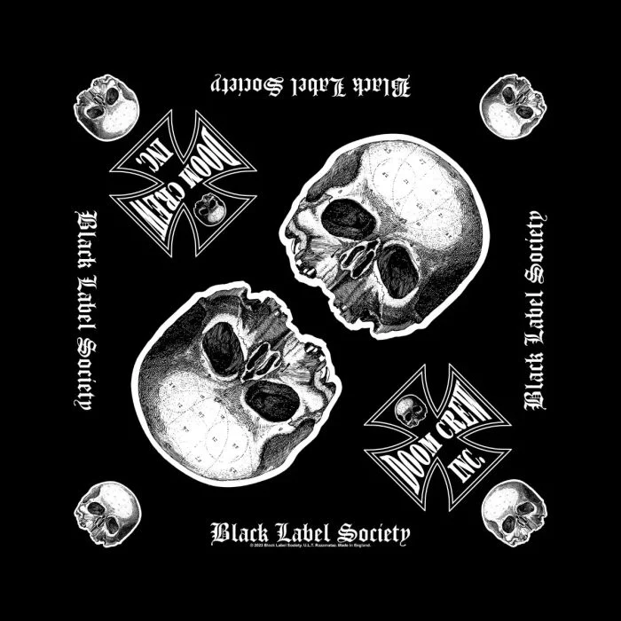 Black Label Society - Bandana (Doom Crew) (540mm x 520mm)