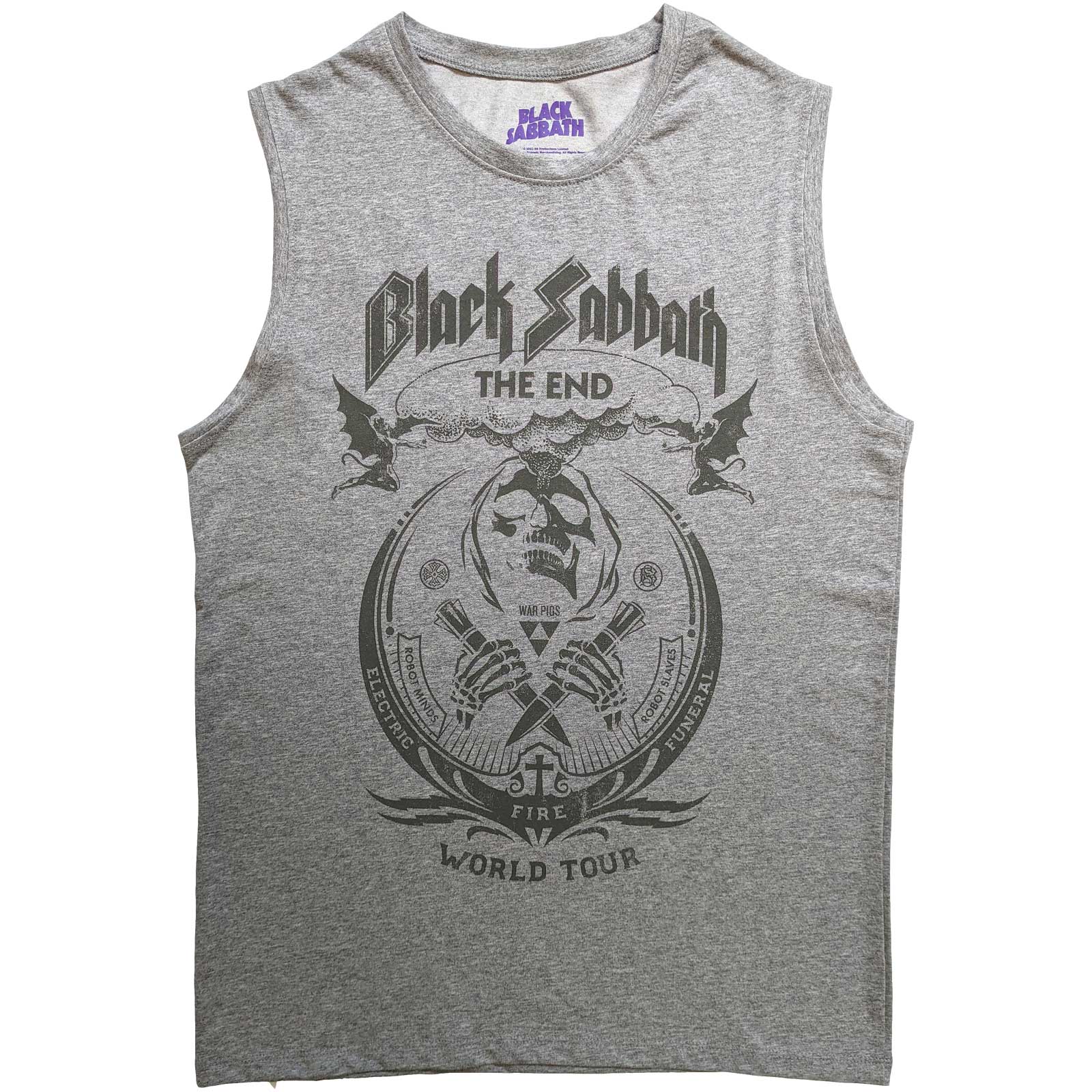 Black Sabbath -  The End Grey Tank Singlet