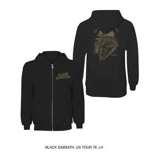 Black Sabbath - Zip Black Hoodie (Tour 78 Mask) - 100% Official Merchandise