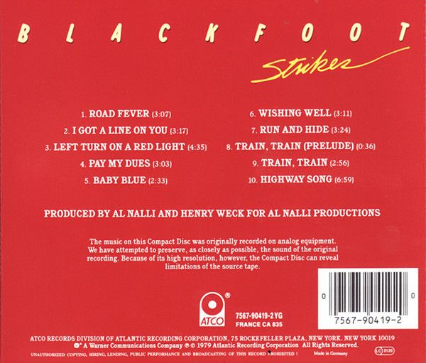 Blackfoot - Strikes - CD - New - Image 2