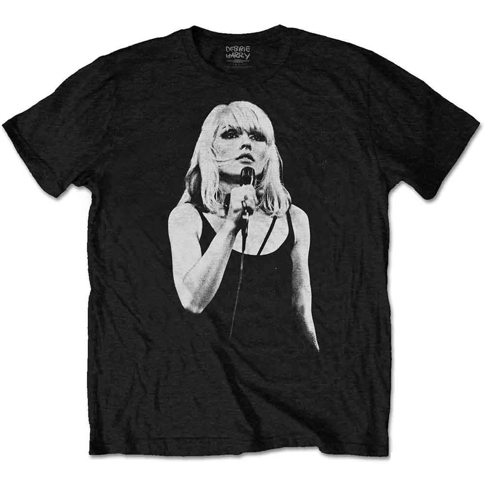 Blondie - Debbie Harry Mic Black Shirt - 100% Official Merchandise
