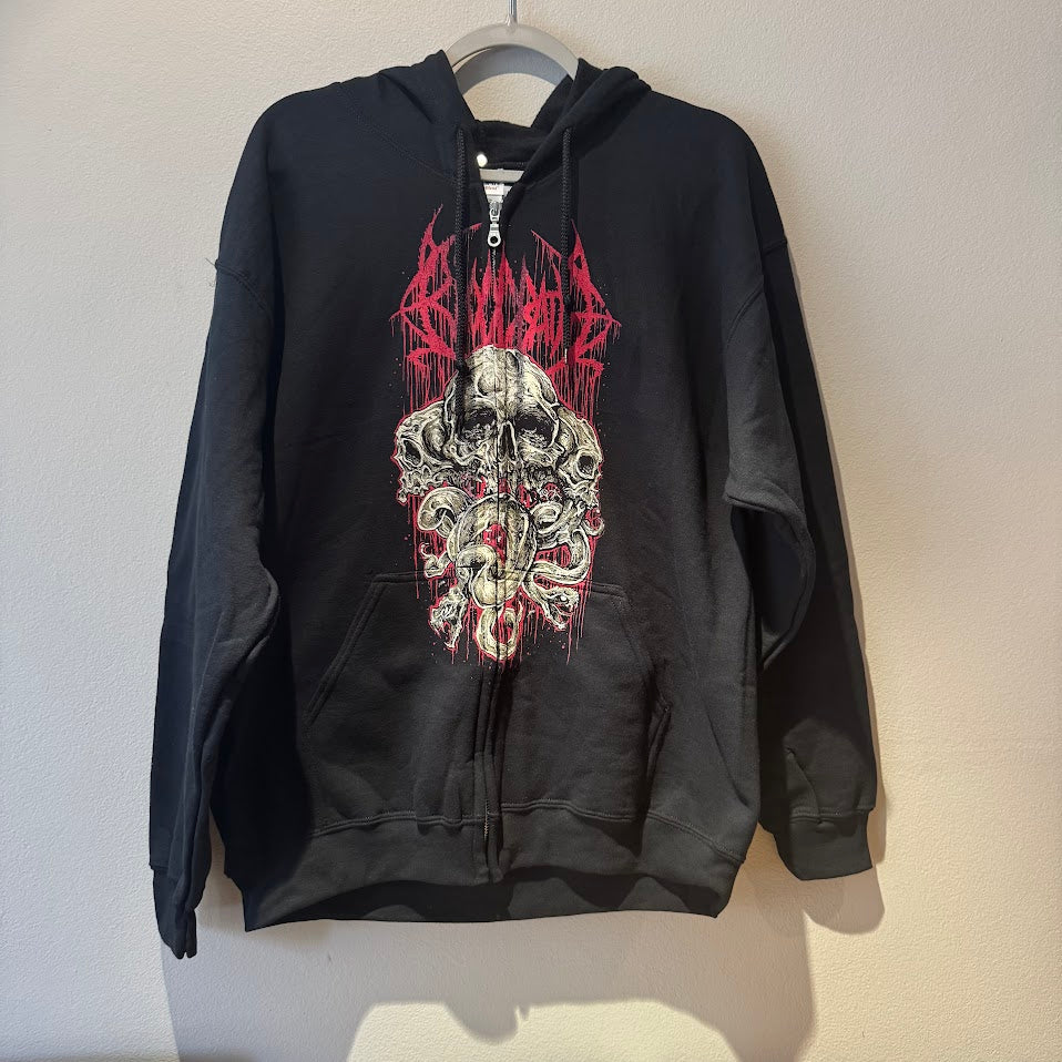 Bloodbath - Zip Black Hoodie (Skull) - 100% Official Merchandise