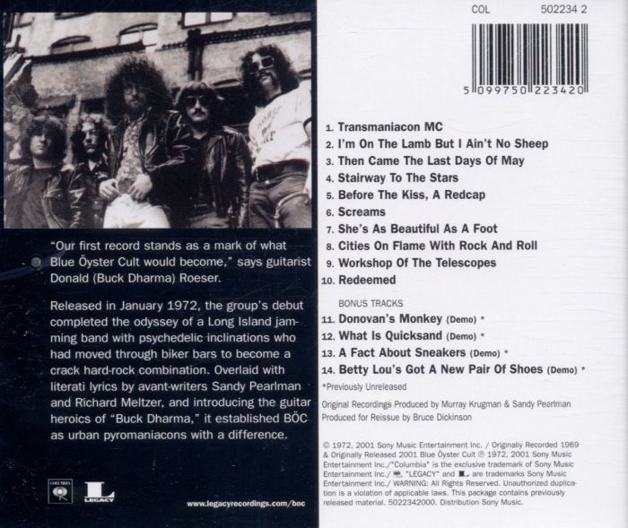 Blue Oyster Cult - Blue Oyster Cult (Euro.) - CD - New - Image 2