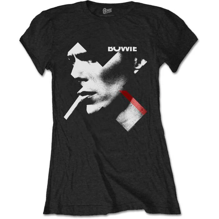 Bowie, David - X Smoke Womens Fitted Black Shirt - 100% Official Merchandise