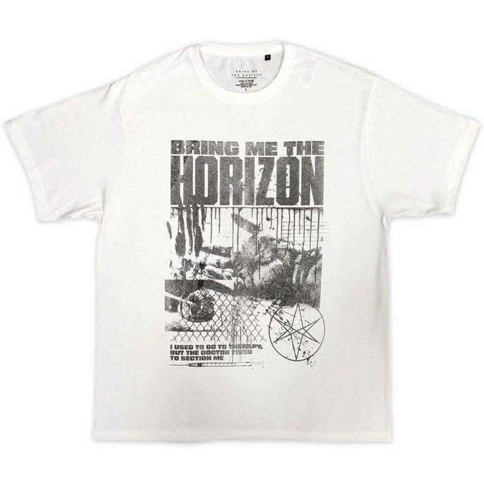Bring Me The Horizon - Therapy White Shirt - 100% Official Merchandise