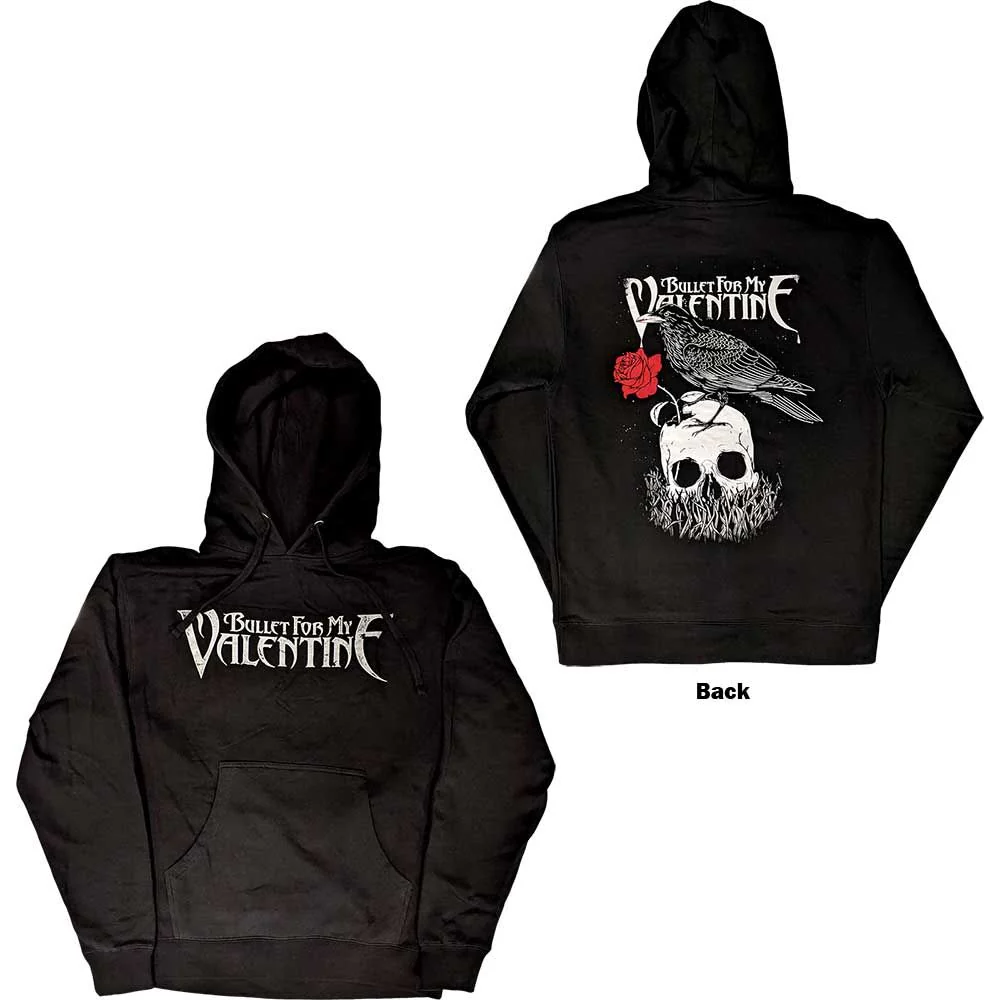 Bullet For My Valentine - Pullover Hoodie (Crow and Skull) - 100% Official Merchandise