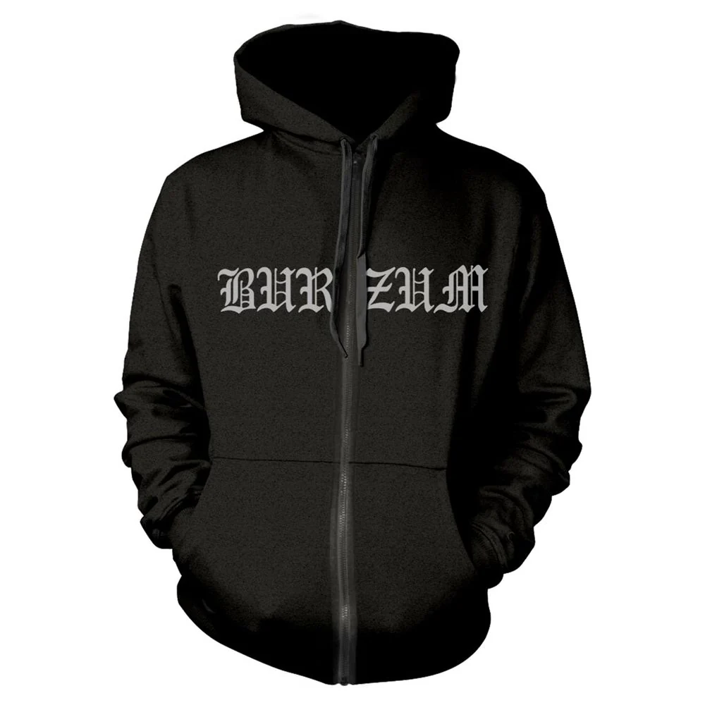 Burzum - Zip Black Hoodie (Aske) - 100% Official Merchandise