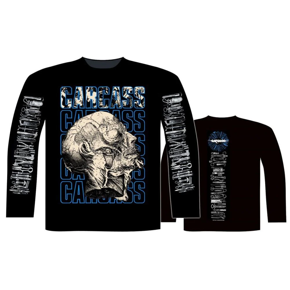 Carcass - Necro Head Black Long Sleeve Shirt - 100% Official Merchandise