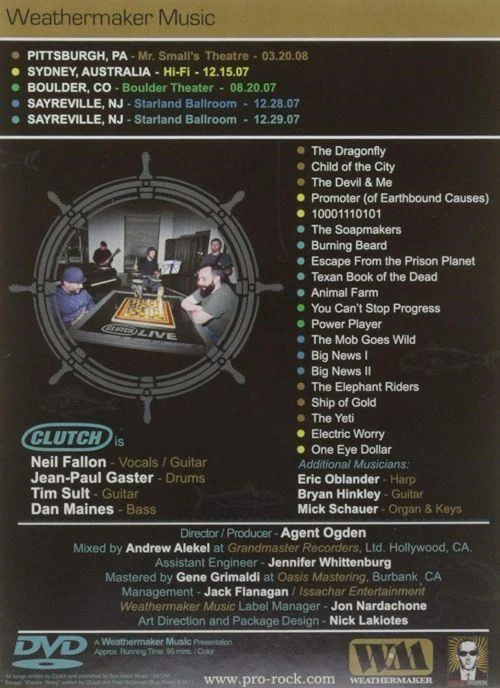 Clutch - Full Fathom Five Video Field Recordings 2007-2008 (R0) - DVD - Music - Image 2