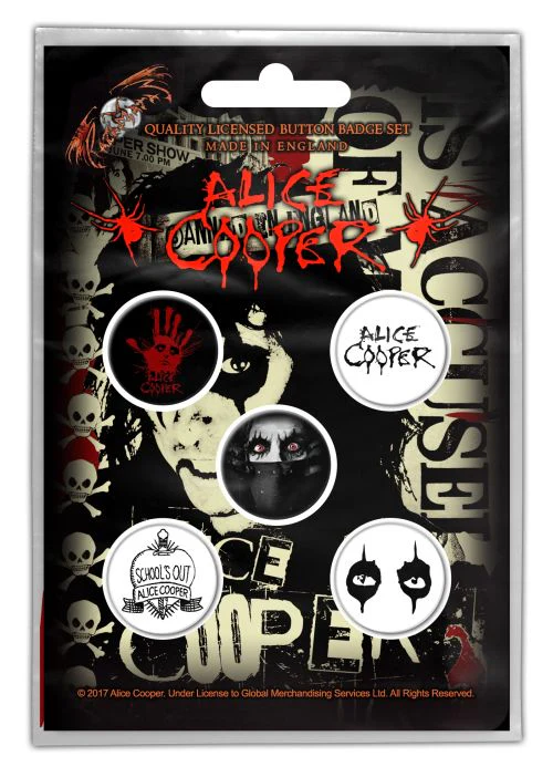 Cooper, Alice - 5 x 2.5cm Button Set - Eyes