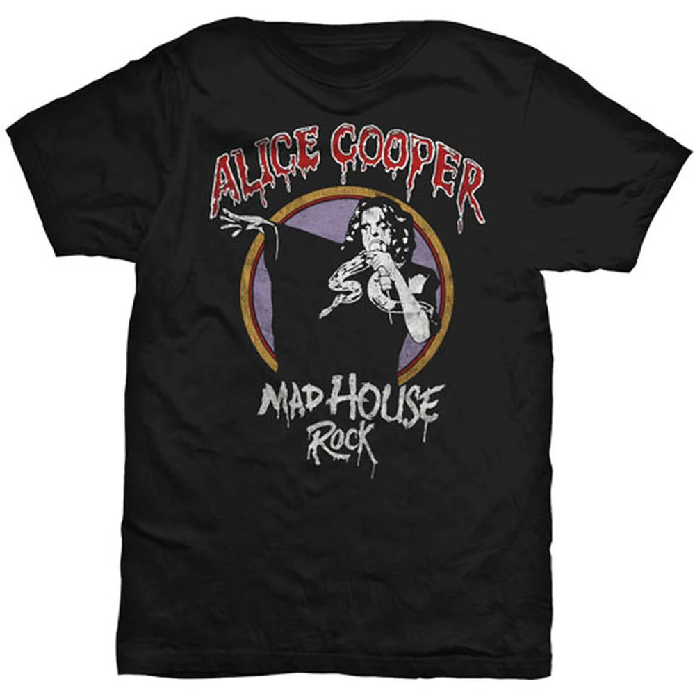 Cooper, Alice - Madhouse Rock Black Shirt - 100% Official Merchandise