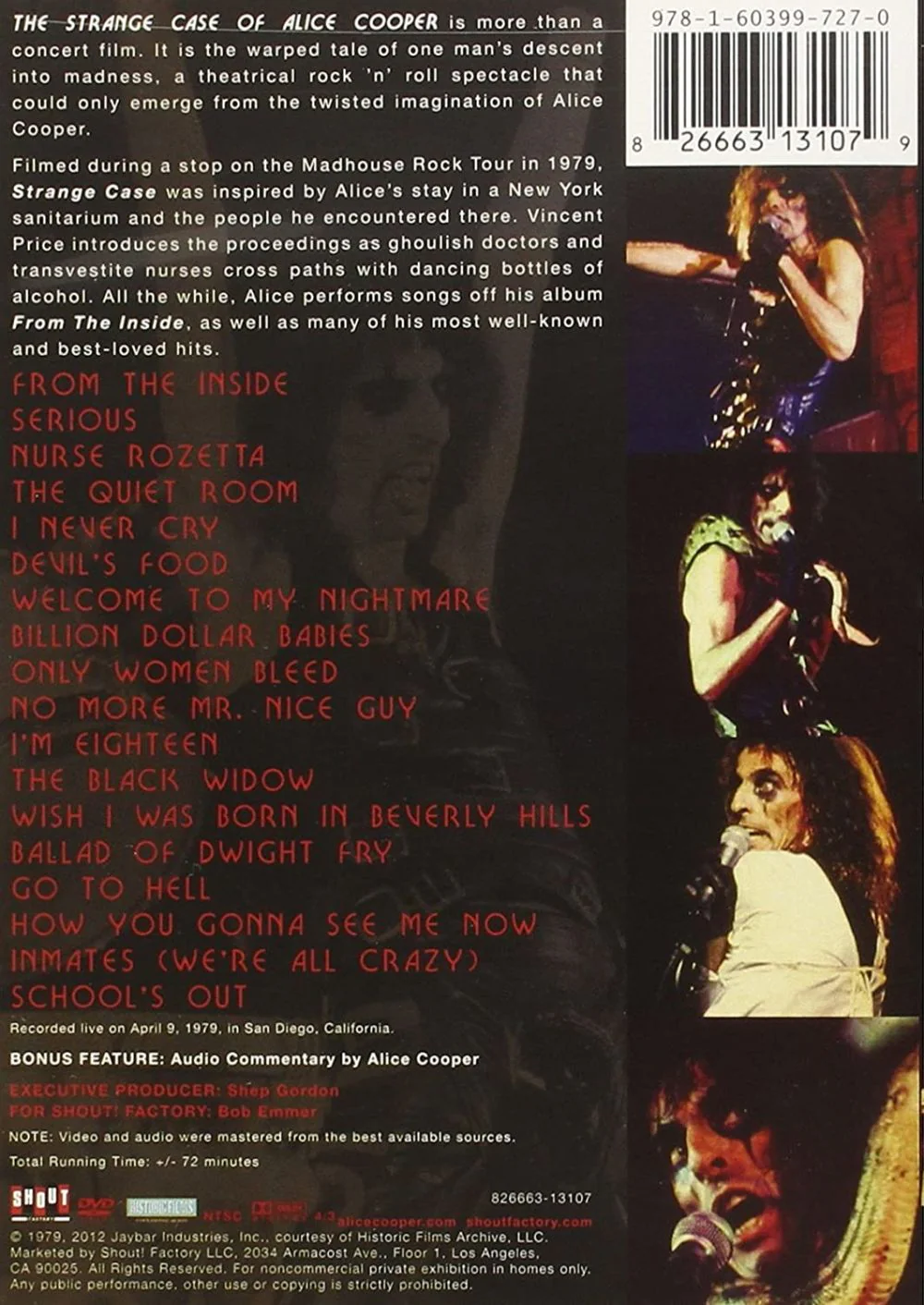 Cooper, Alice - Strange Case Of Alice Cooper - Live 1979 (R1) - DVD - Music - Image 2