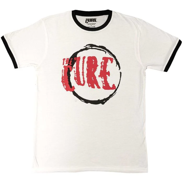 Cure - Logo White Ringer Shirt - 100% Official Merchandise