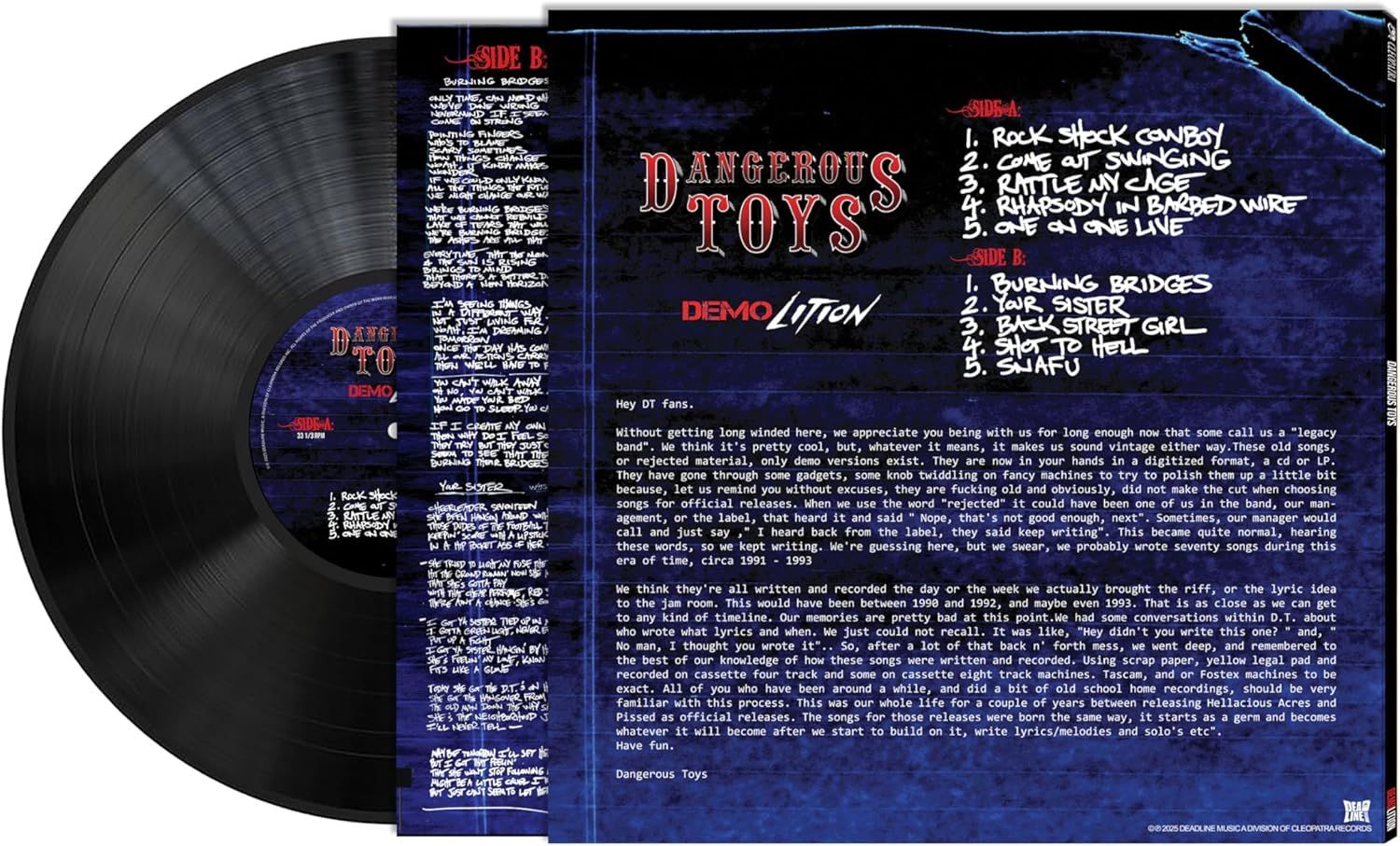 Dangerous Toys - Demolition (Ltd. Ed. Black vinyl) - Vinyl - New - Image 2