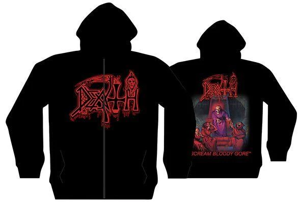 Death - Zip Black Hoodie (Scream Bloody Gore) - 100% Official Merchandise - Image 2