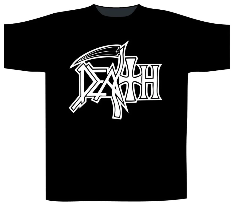 Death - White Logo Black Shirt - 100% Official Merchandise