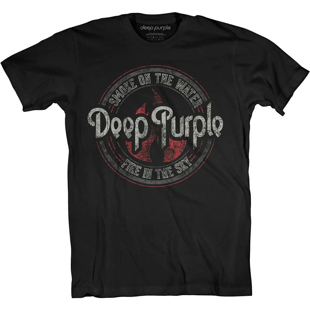 Deep Purple - Smoke On The Water Black Shirt - 100% Official Merchandise