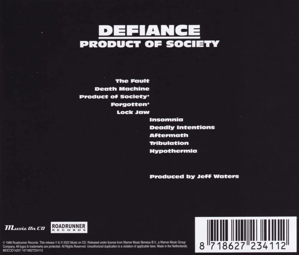 Defiance - Product Of Society (2022 reissue) - CD - New - Image 2