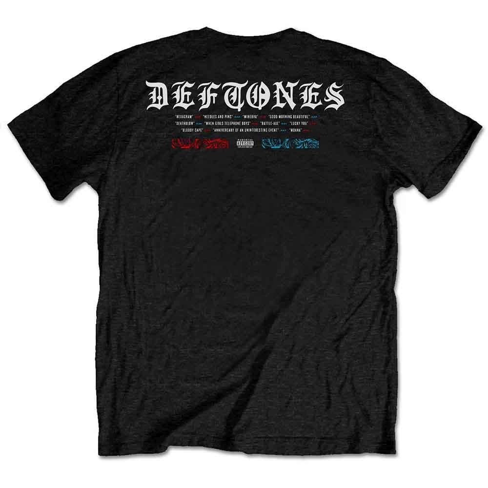 Deftones - Self Titled Album Tracklist Black Shirt - 100% Official Merchandise - Image 3