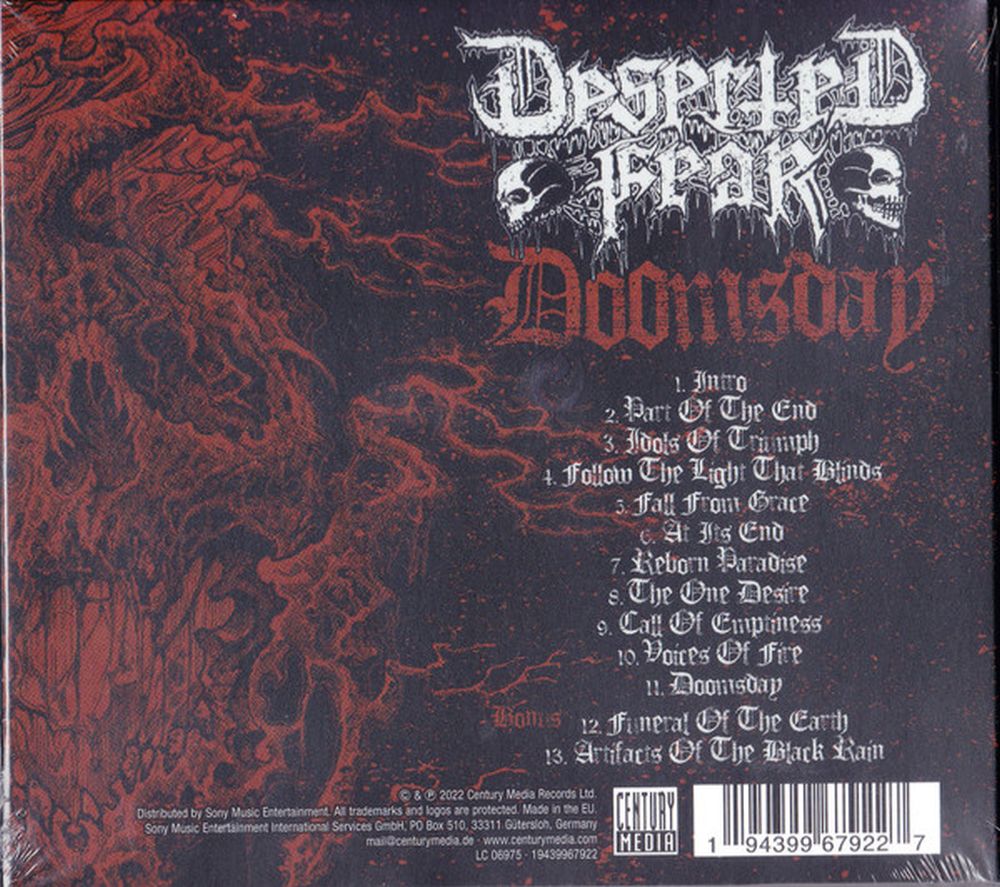 Deserted Fear - Doomsday (Ltd. Ed. digipak with 2 bonus tracks & drink coaster) - CD - New - Image 2