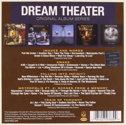 Dream Theater - Original Album Series (Images And Words/Awake/Falling Into Infinity/Metropolis Pt. 2 - Scenes From A Memory/Train Of Thought) - CD - New - Image 2