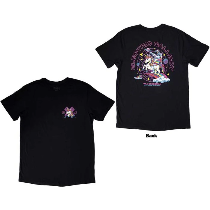 Electric Callboy - Spaceman Unicorn Black Shirt - 100% Official Merchandise