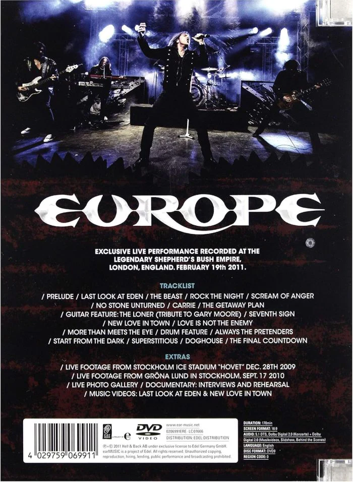 Europe - Live! At Shepherd's Bush, London (R0) - DVD - Music - Image 2