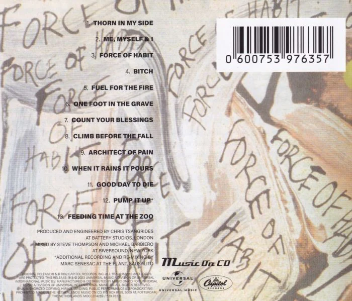 Exodus - Force Of Habit (2023 reissue) - CD - New - Image 2