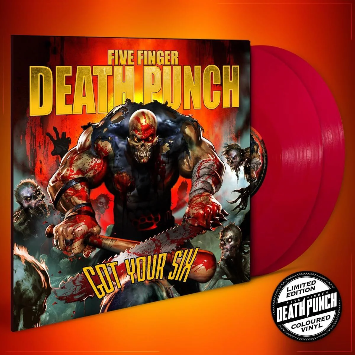 Five Finger Death Punch - Got Your Six (Ltd. Ed. 2023 2LP Opaque Red vinyl gatefold reissue) - Vinyl - New