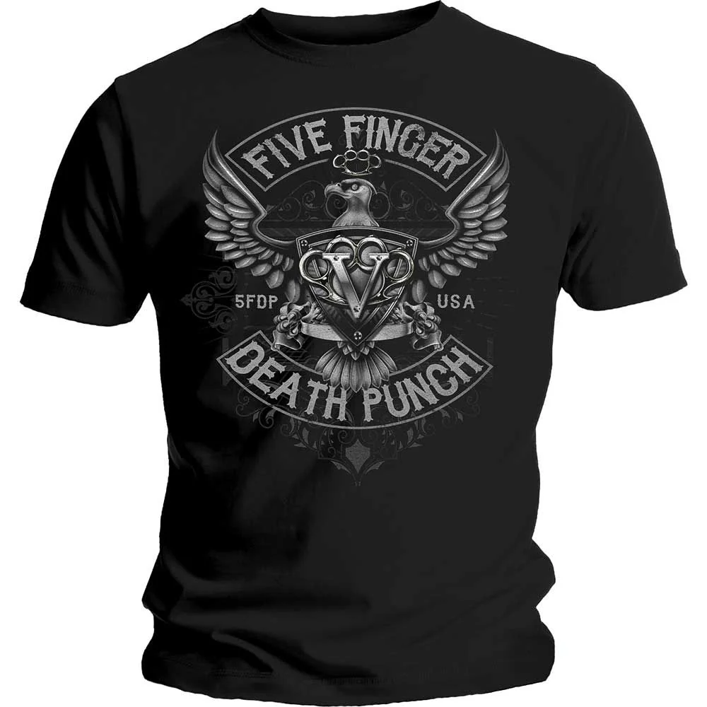Five Finger Death Punch - Howe Eagle Crest Black Shirt - 100% Official Merchandise