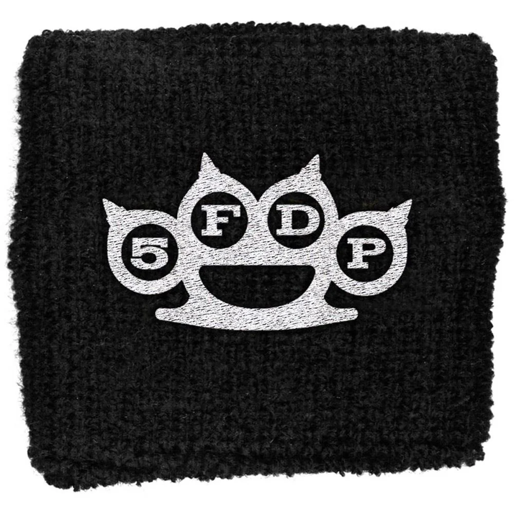 Five Finger Death Punch - Sweat Towelling Embroided Wristband (Knuckles)
