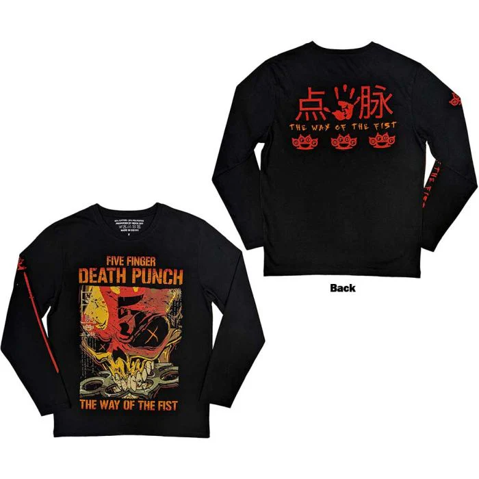 Five Finger Death Punch - Way Of The Fist Long Sleeve Black Shirt - 100% Official Merchandise