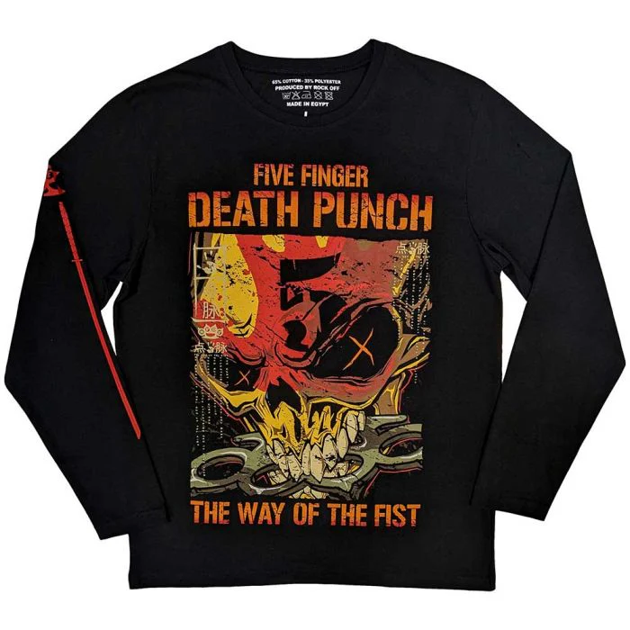 Five Finger Death Punch - Way Of The Fist Long Sleeve Black Shirt - 100% Official Merchandise - Image 2