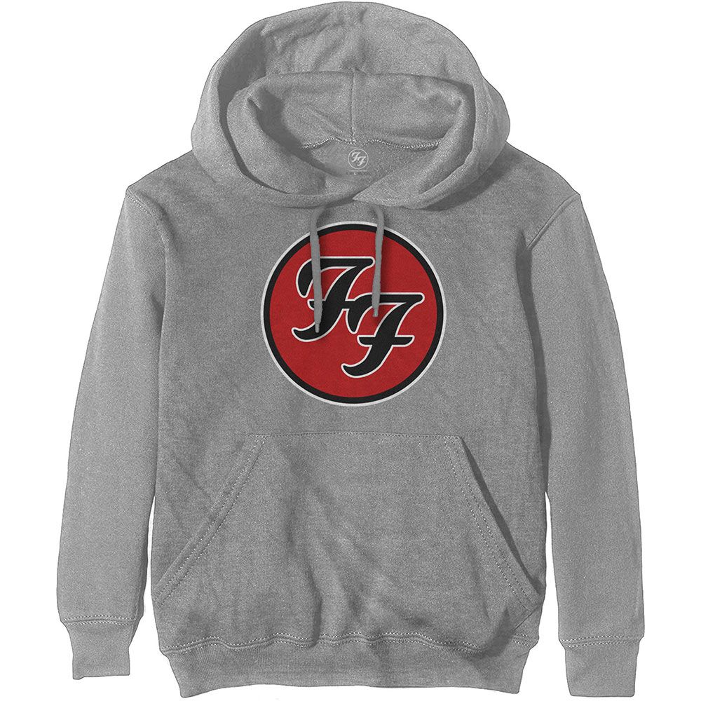 Foo Fighters - Pullover Grey Hoodie (Round Logo) - 100% Official Merchandise