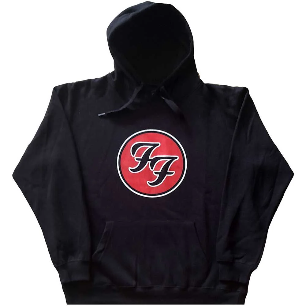 Foo Fighters - Pullover Black Hoodie (Round Logo) - 100% Official Merchandise