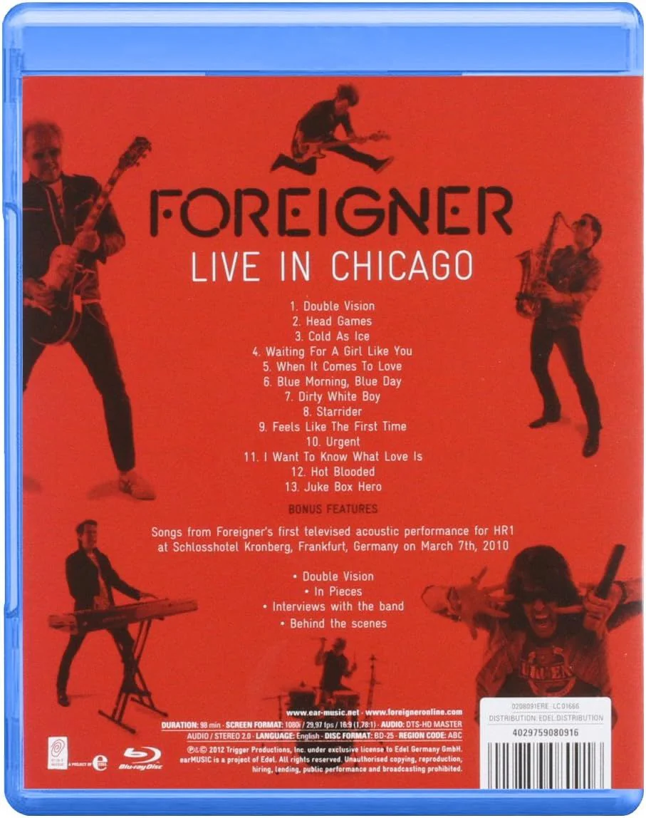 Foreigner - Live In Chicago (RA/B/C) - Blu-Ray - Music - Image 2